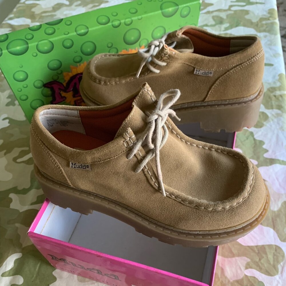 Mudd - SARA - NATURAL SUEDE - Chunky Shoe - SIZE 7M - Picture 3 of 11